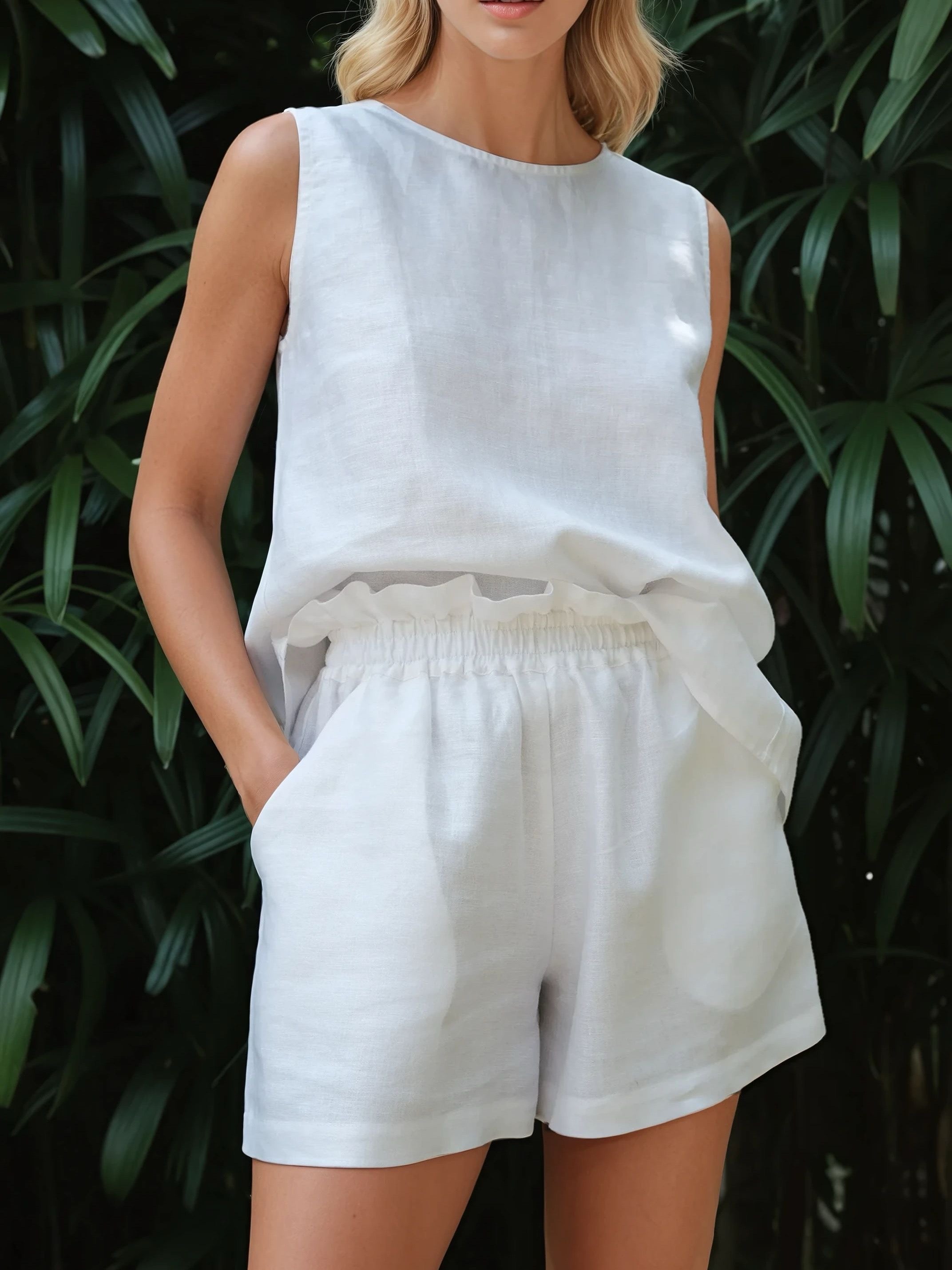 Top Linen White