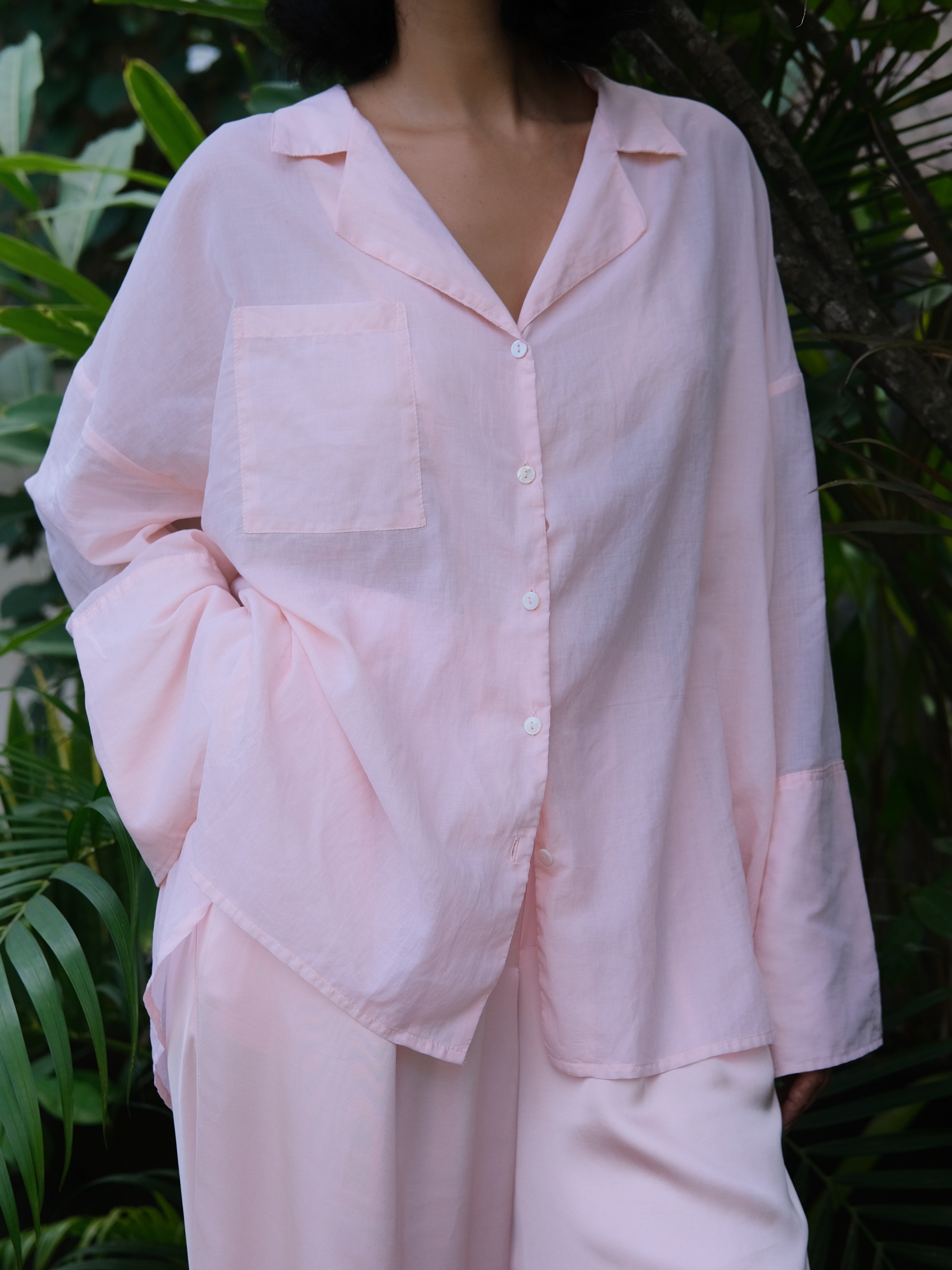 Shirt Oversized Cotton Pink