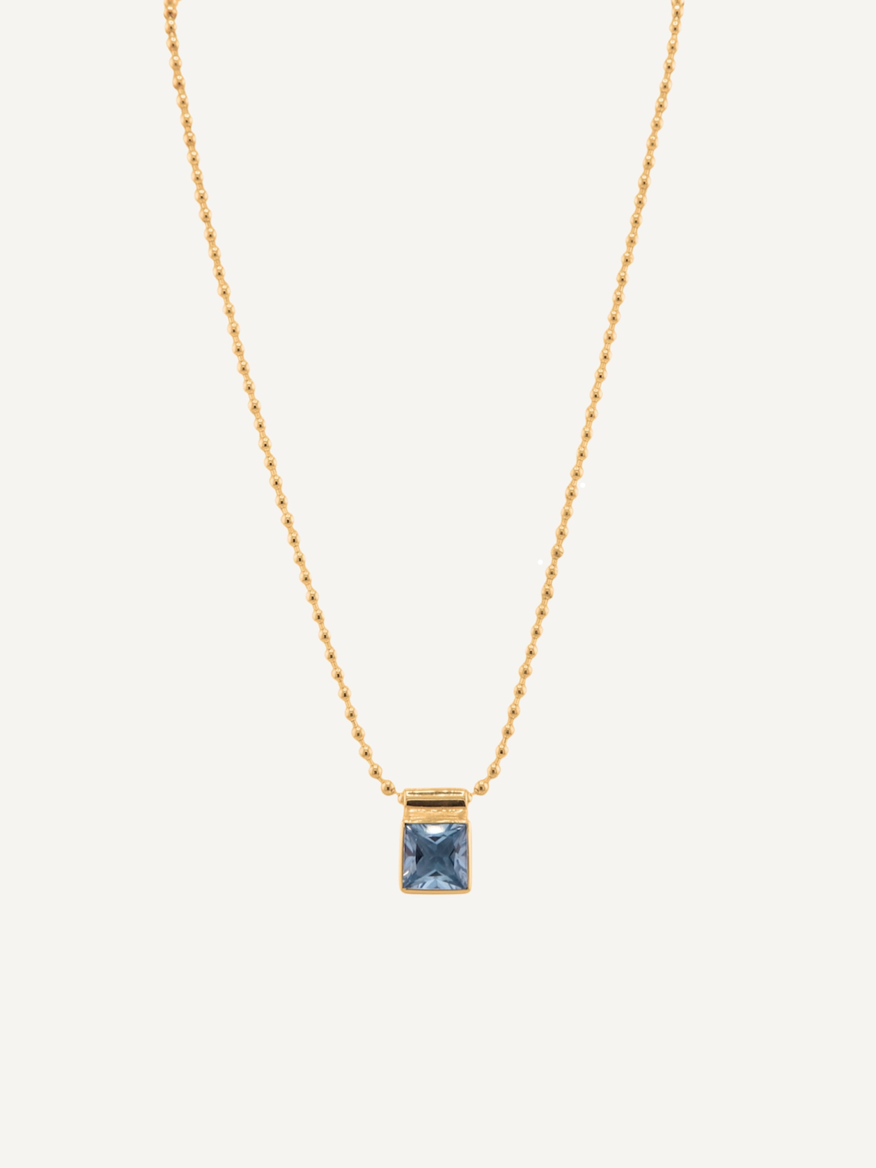 MONICA GOLD Topaz Silver Necklace
