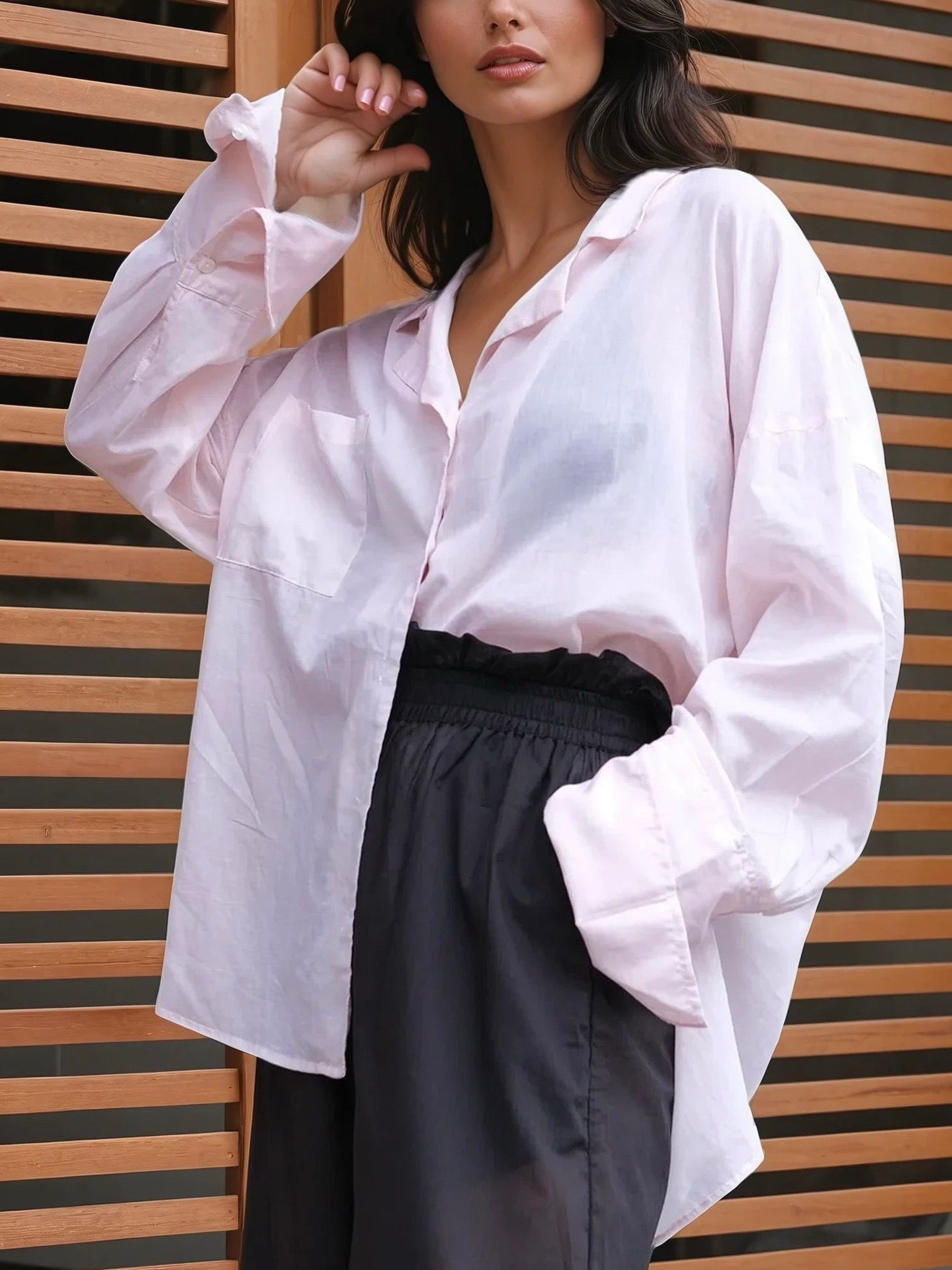 Shirt Oversized Cotton Pink