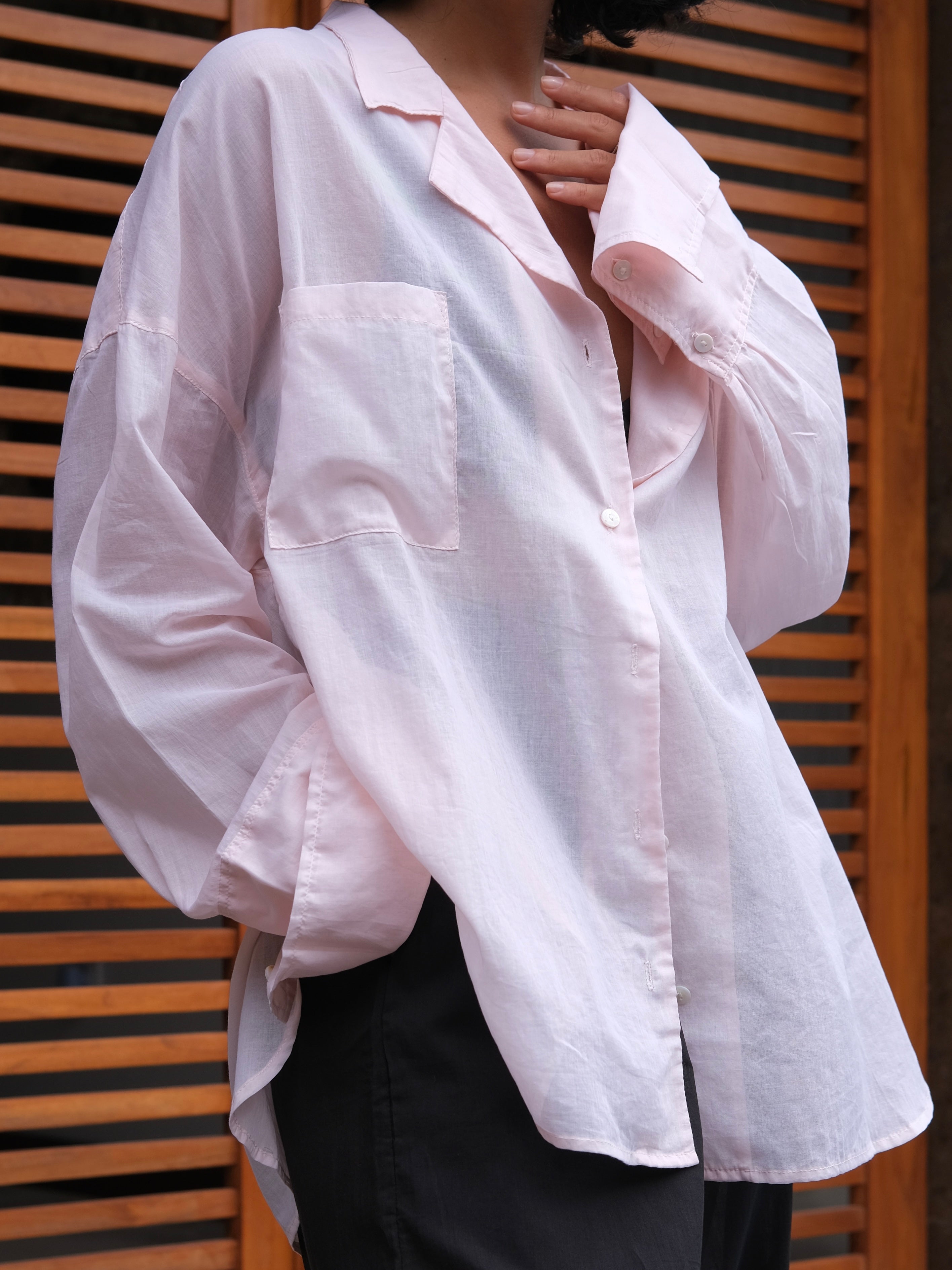 Shirt Oversized Cotton Pink