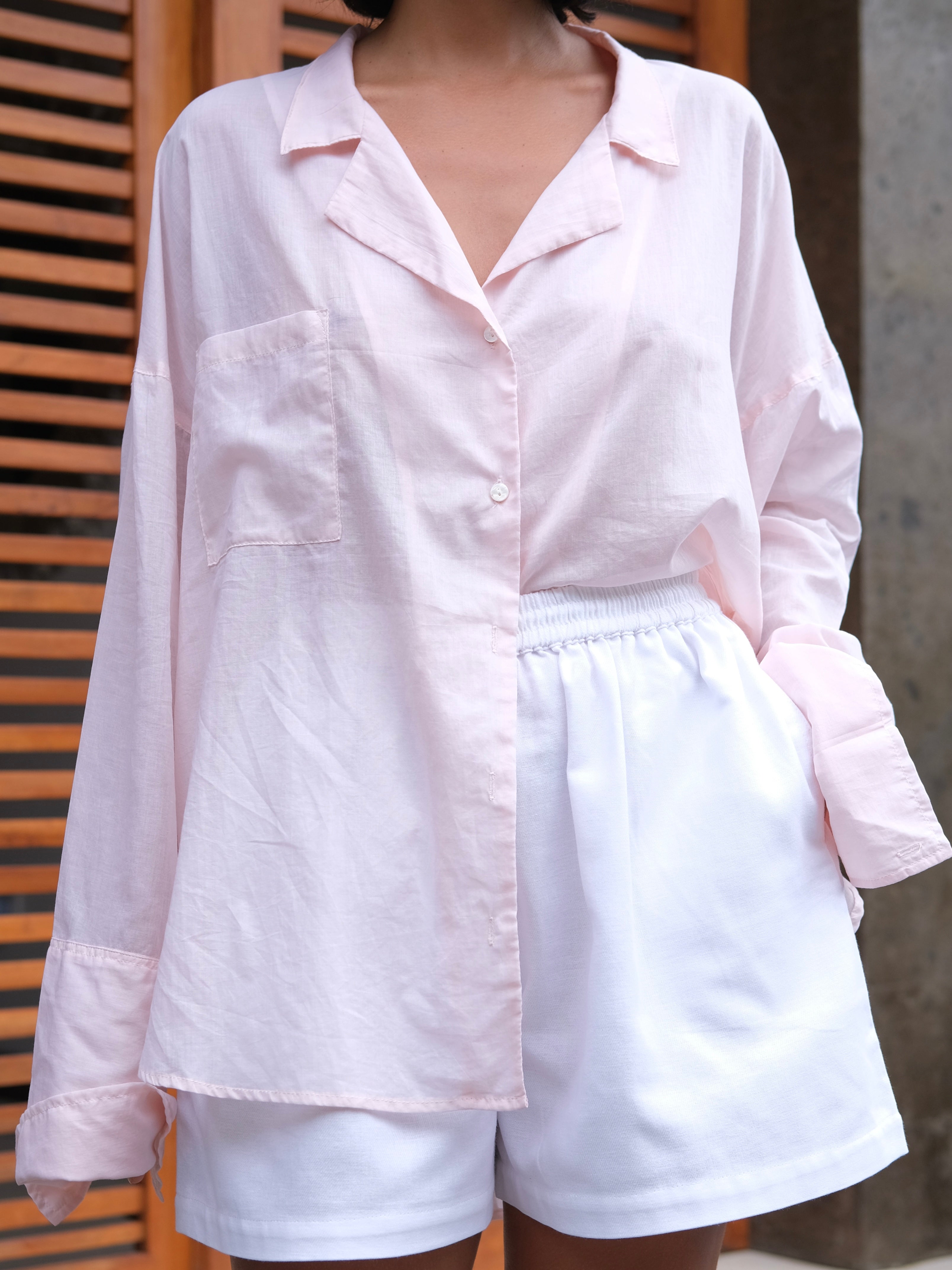 Shirt Oversized Cotton Pink