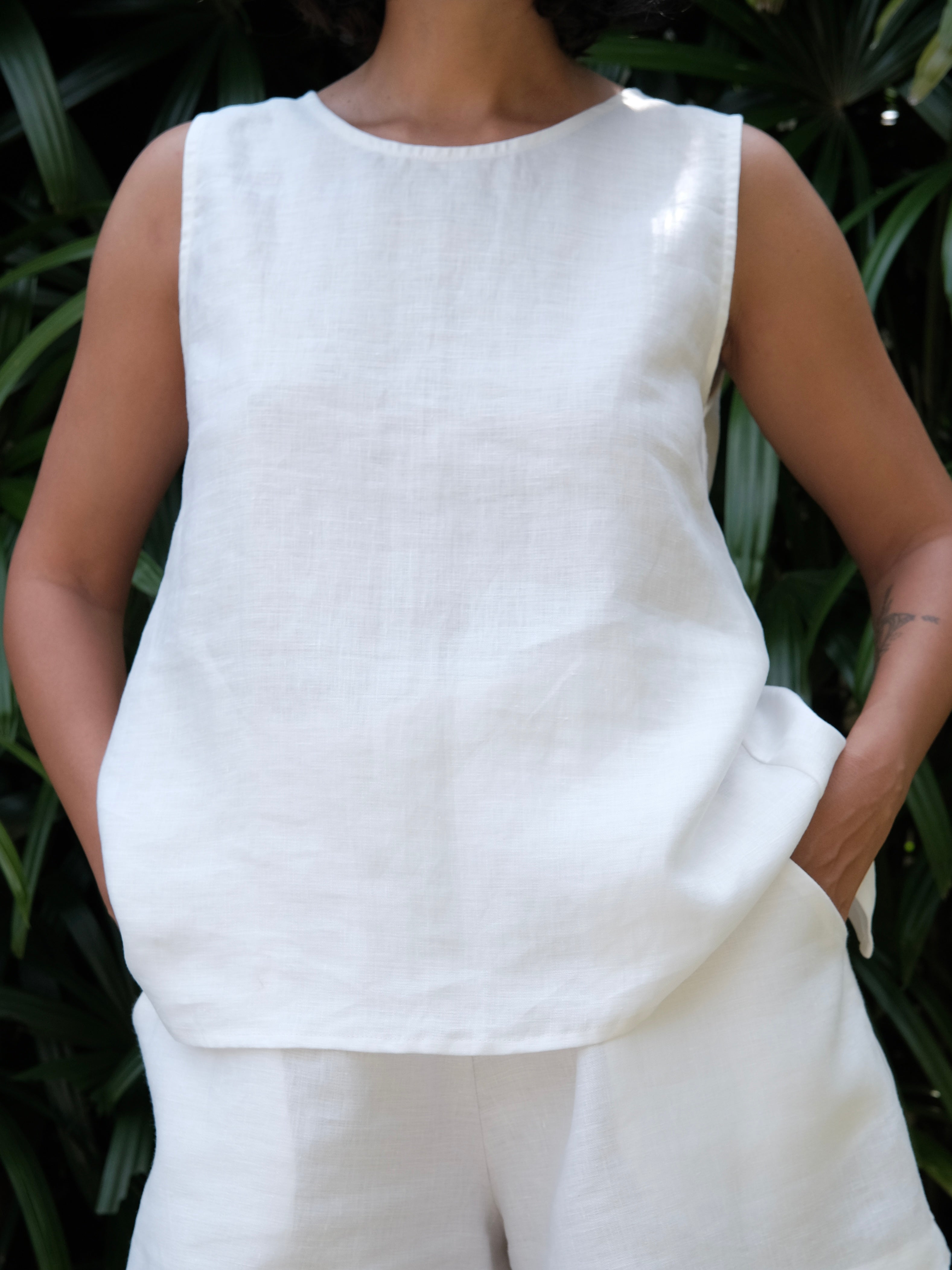 Top Linen White