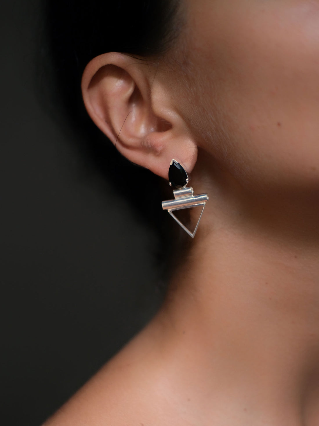 LISA Black Spinel Earrings