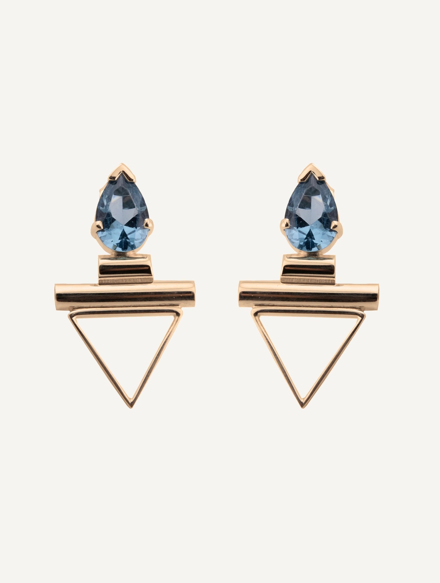 LISA Blue Topaz Gold Earrings