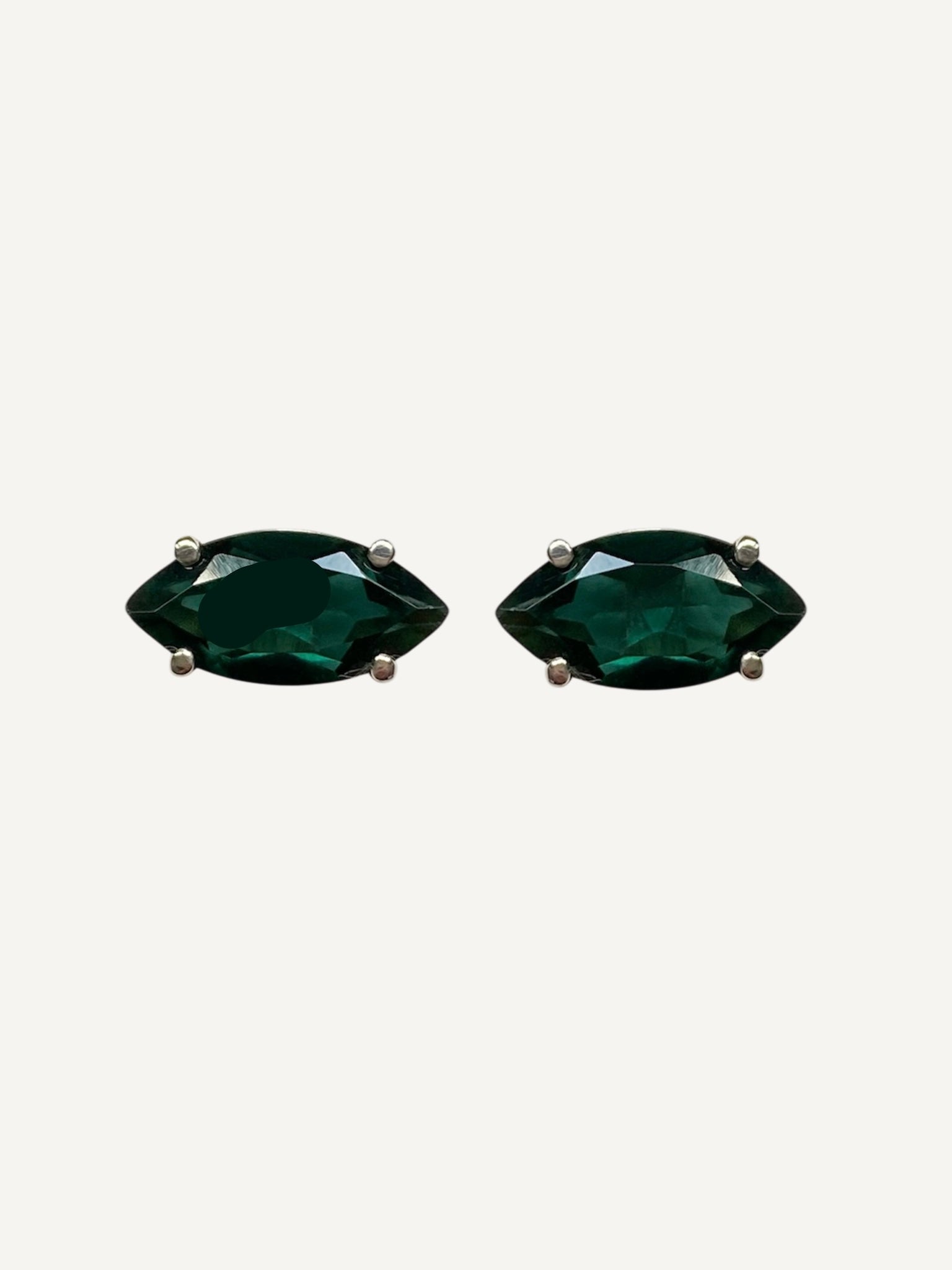 MELANI Green Quartz Silver Earrings