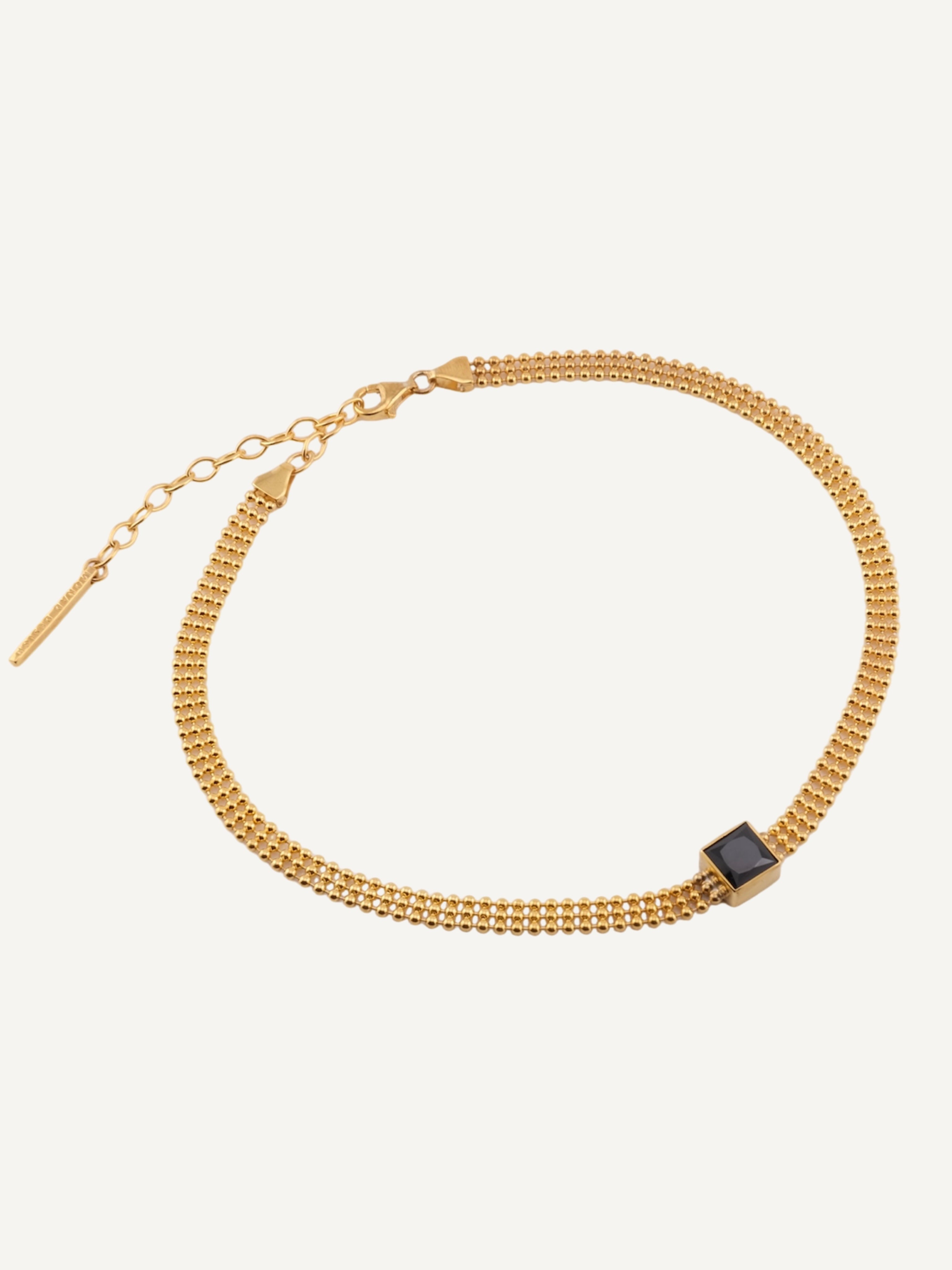 AVA Black Spinel Gold Necklace