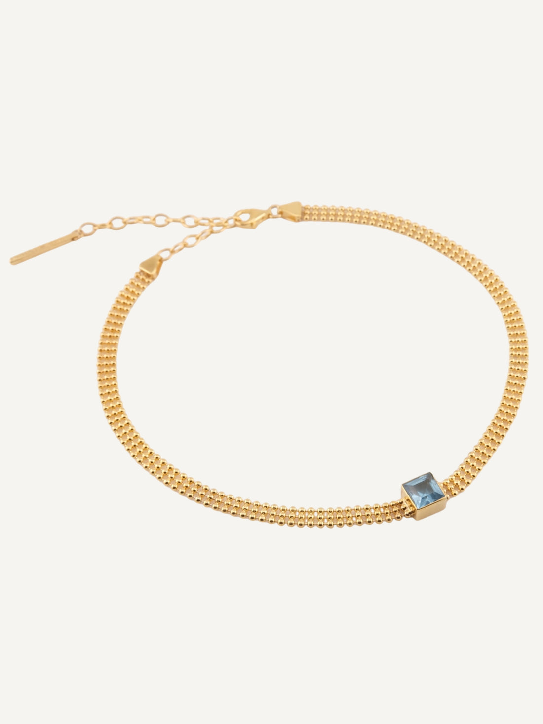 AVA Blue Topaz Gold Necklace