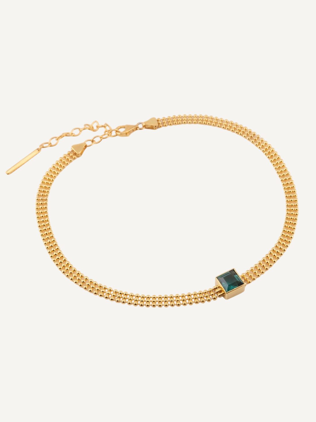 AVA Green Quartz Gold Necklace