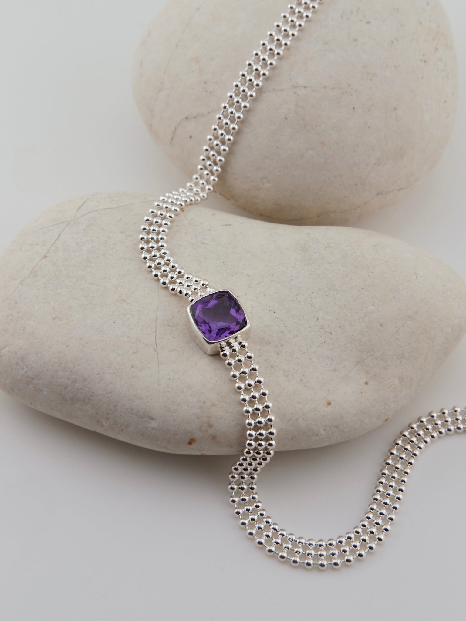 GRACE Amethyst Silver Necklace