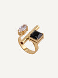 EMMA Black Spinel Gold Ring