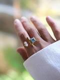 EMMA Blue Topaz Gold Ring