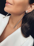 Earrings Batty Silver on model