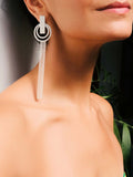 Earrings Fiona Silver on model