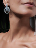 Earrings Fiona Silver on model