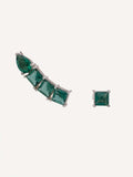GABRIELLA Green Quartz Silver Earrings