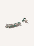 GABRIELLA Green Quartz Silver Earrings