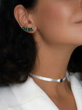 GABRIELLA Green Quartz Silver Earrings