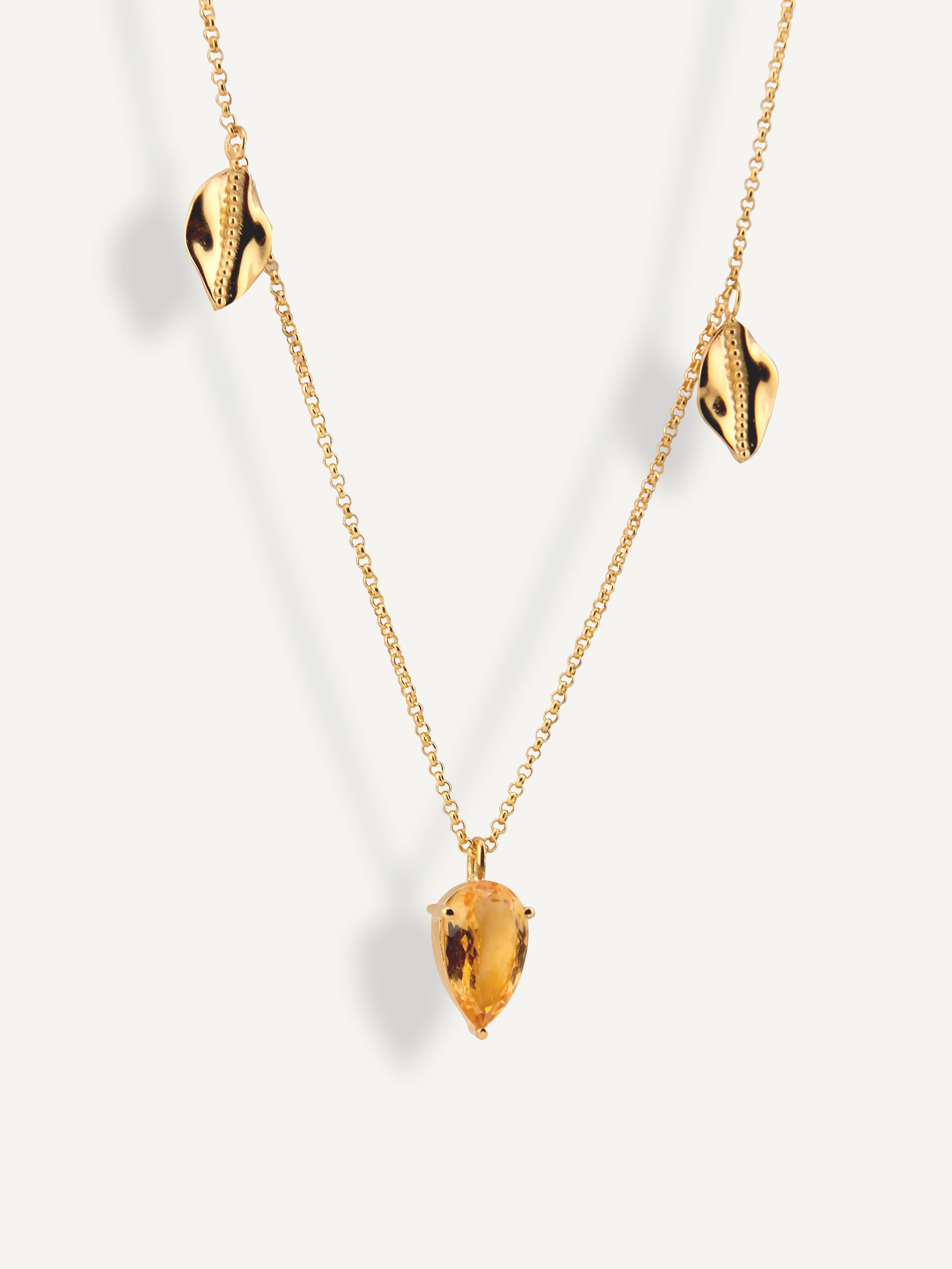 CLER Citrine Gold Necklace