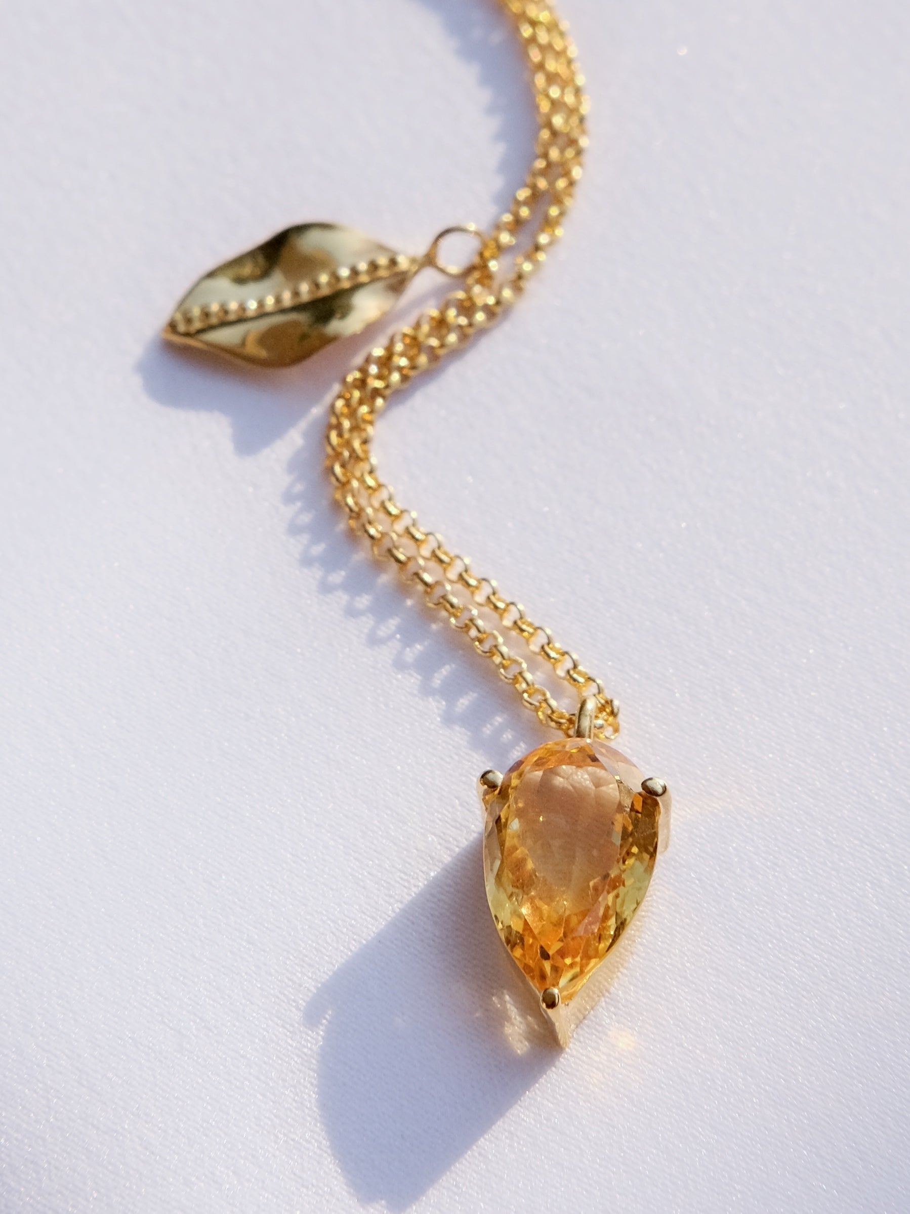 CLER Citrine Gold Necklace