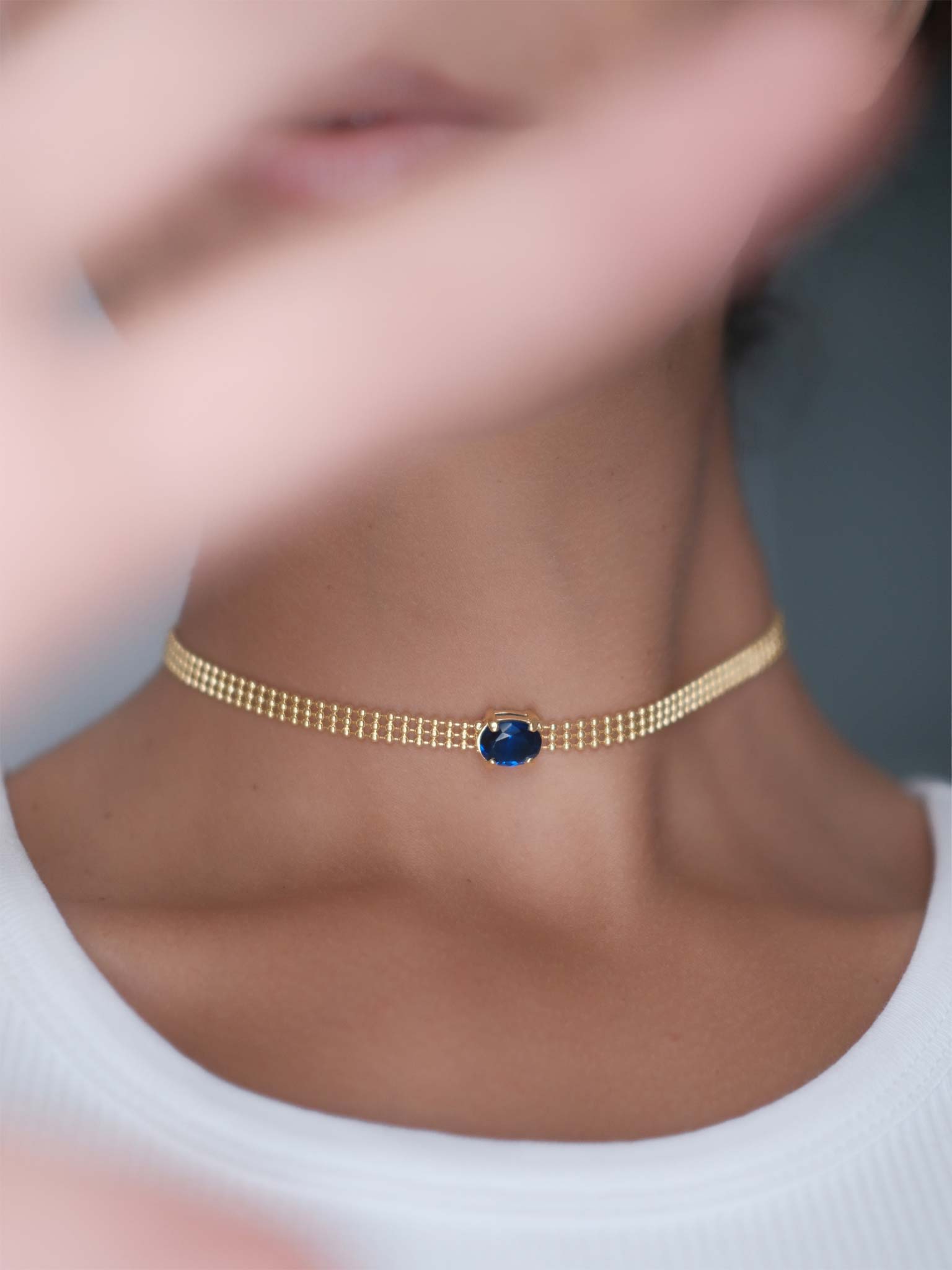 SIRENA Blue Sapphire Gold Necklace