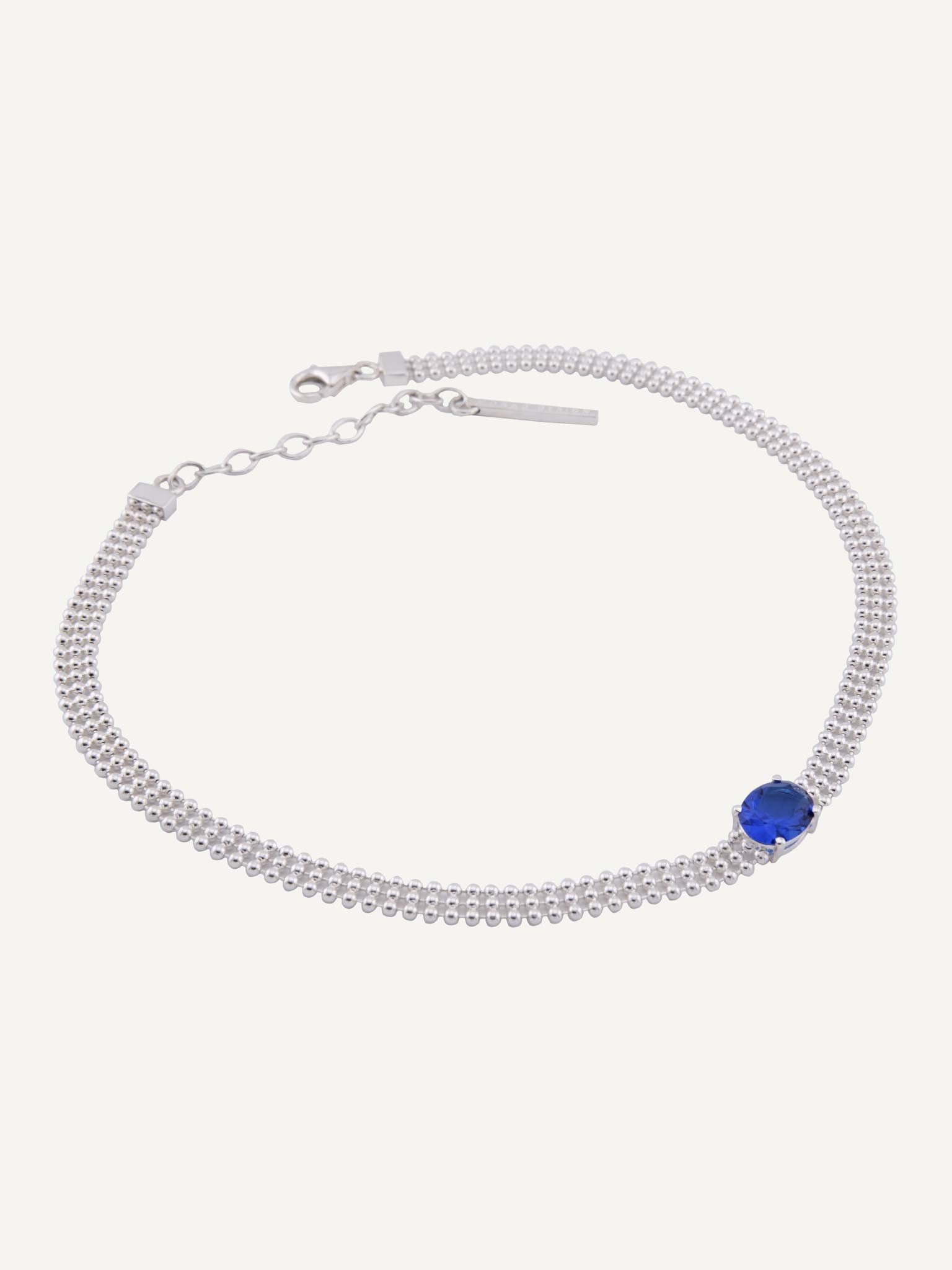 SIRENA Blue Sapphire Silver Necklace
